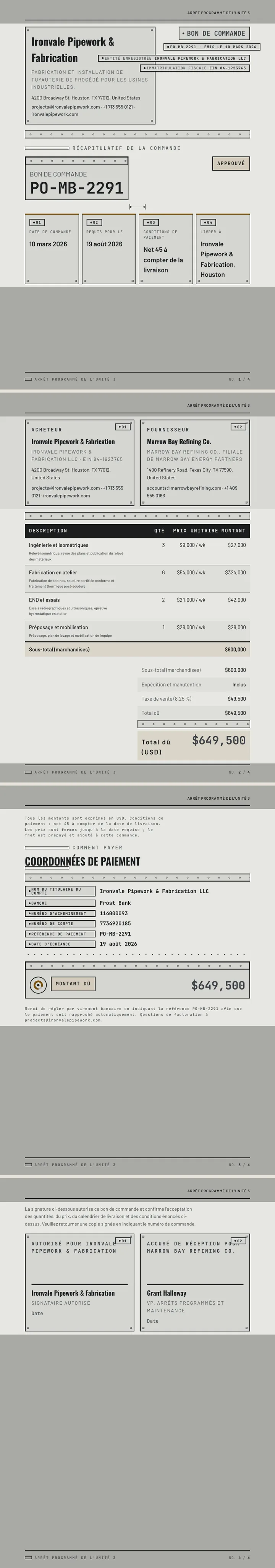 Industriel — exemple complet généré par Waxe
