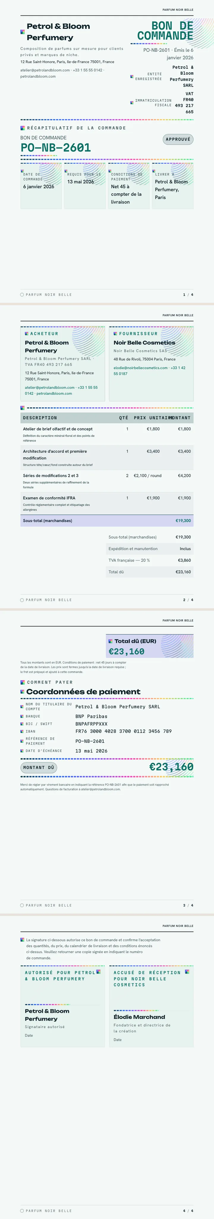 Irisé — exemple complet généré par Waxe