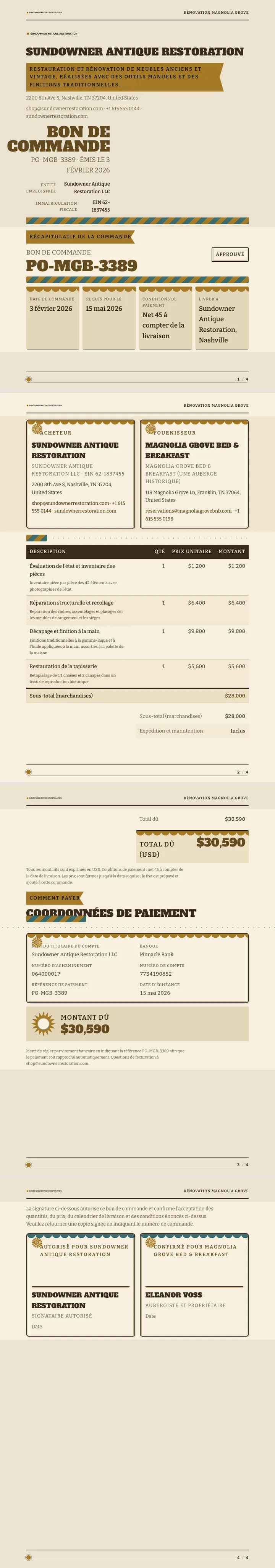 Rétro / Vintage — exemple complet généré par Waxe