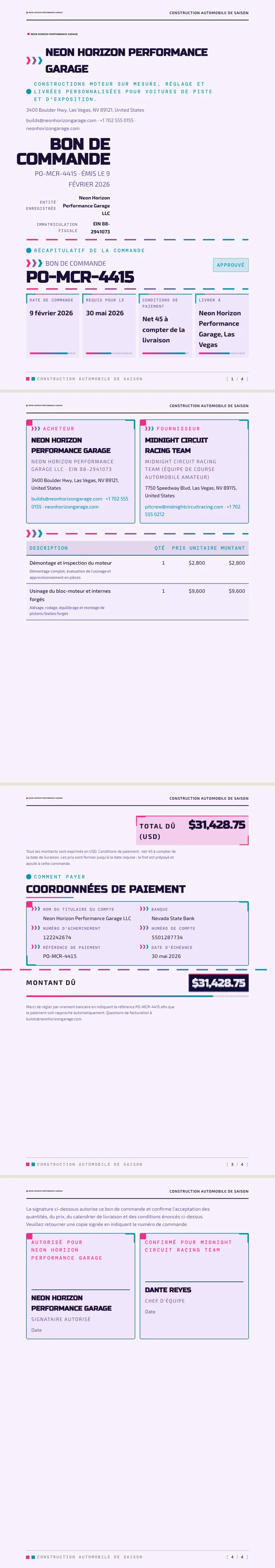 Retrowave — exemple complet généré par Waxe