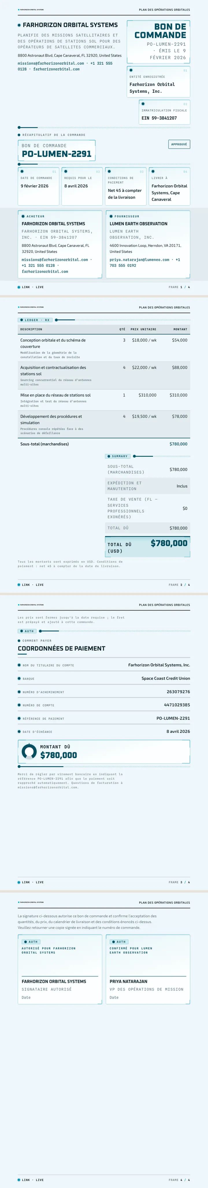UI Science-fiction — exemple complet généré par Waxe