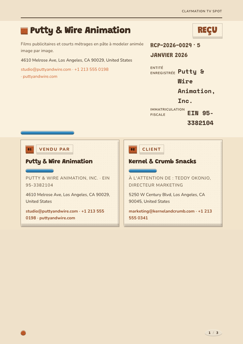 A finished receipt rendered in a 3d look