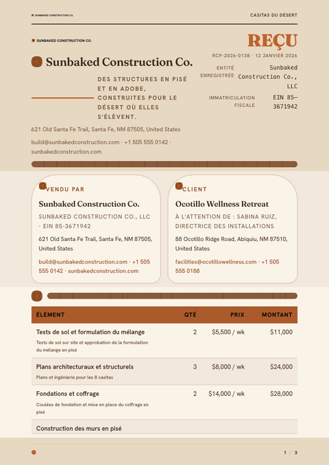 A finished receipt rendered in a nature look