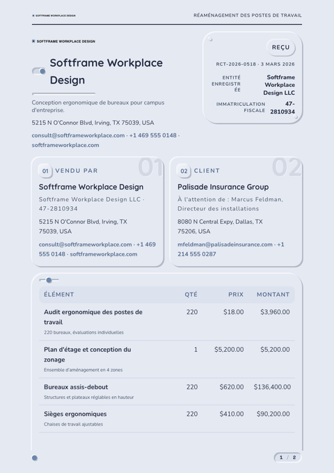 A finished receipt rendered in a morphisme look