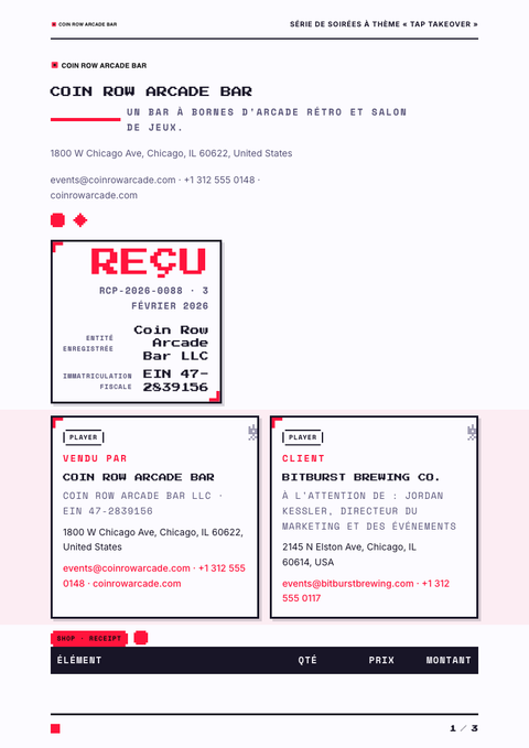 A finished receipt rendered in a jeu & pop look