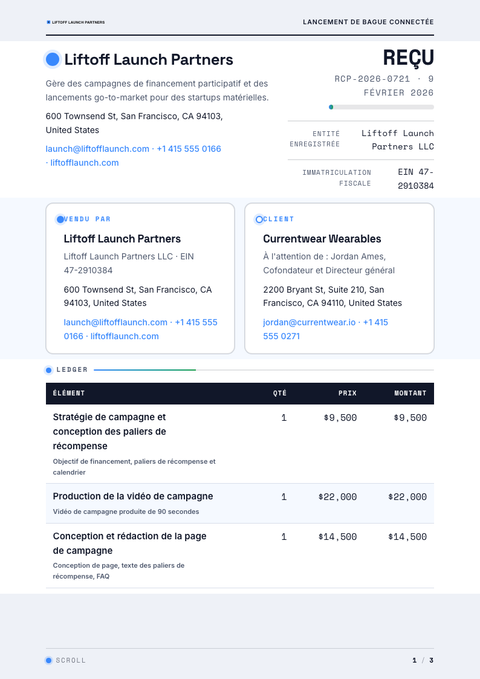 A finished receipt rendered in a mouvement look