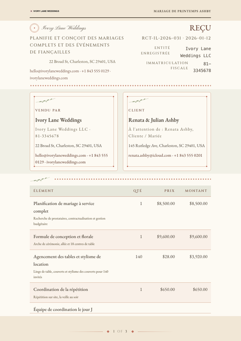 A finished receipt rendered in a divers look