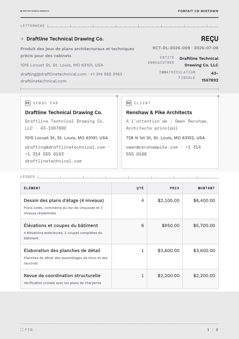 A finished receipt rendered in a technique look