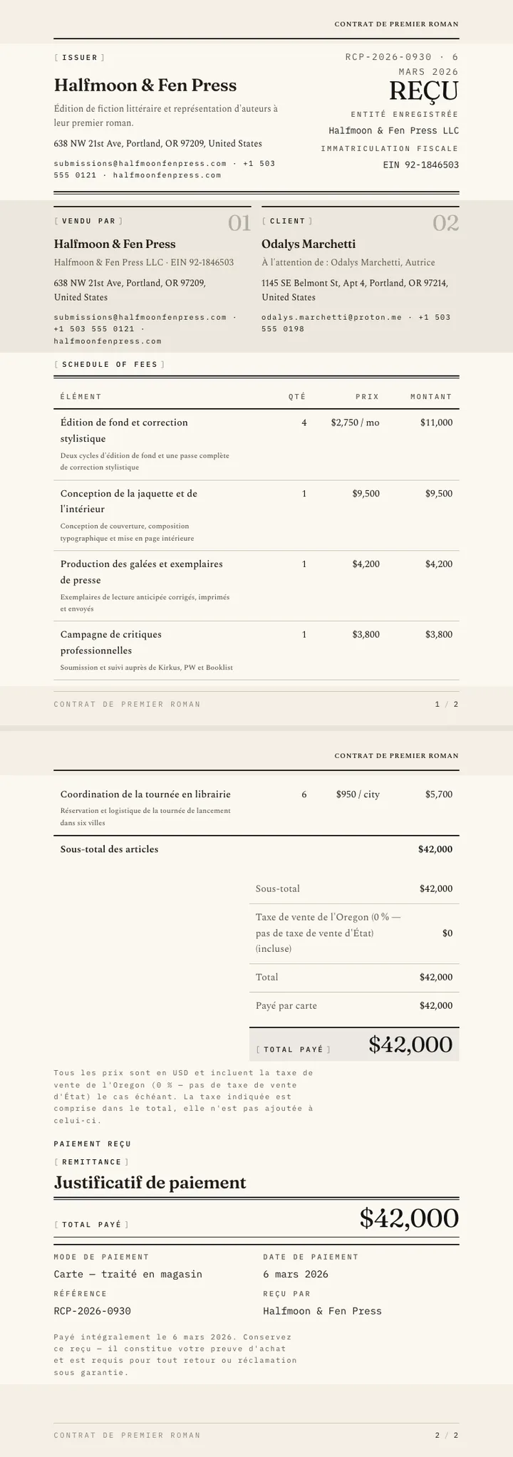 Typographique / Guidé par le texte — exemple complet généré par Waxe