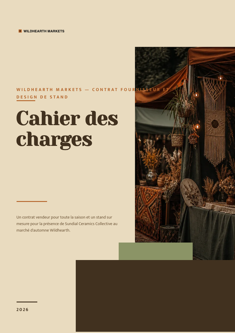 A finished requirements document rendered in a style de vie look