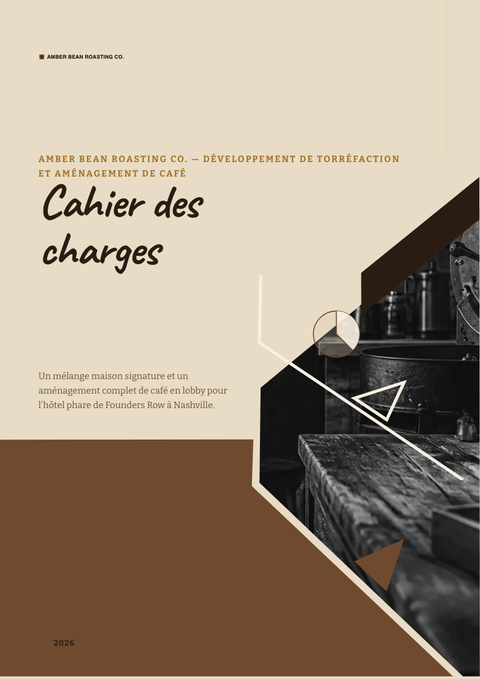 A finished requirements document rendered in a style de vie look