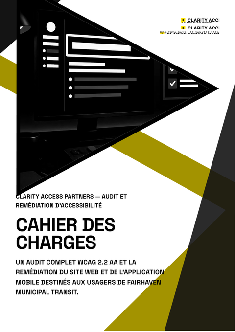 A finished requirements document rendered in a couleur look