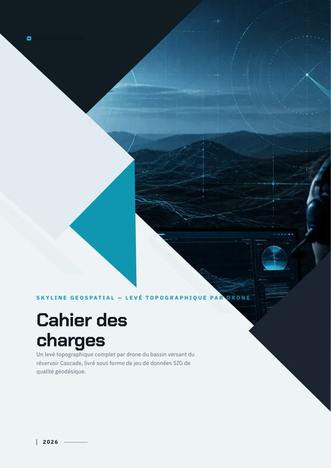 A finished requirements document rendered in a futuriste look