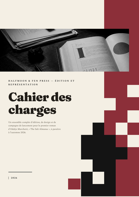 A finished requirements document rendered in a typographique look