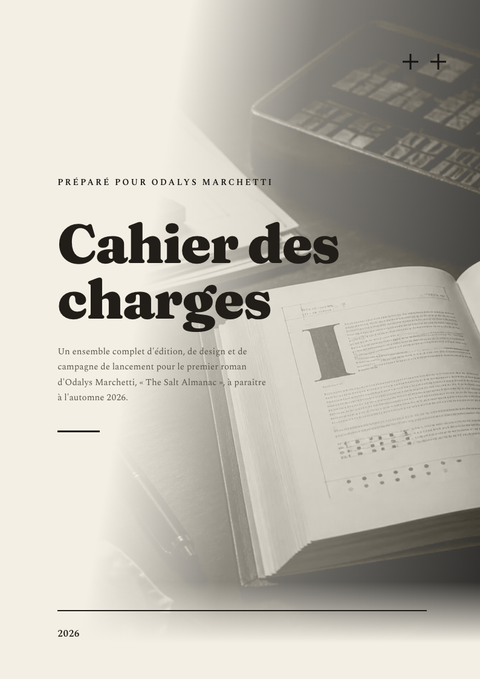 A finished scope of work rendered in a typographique look