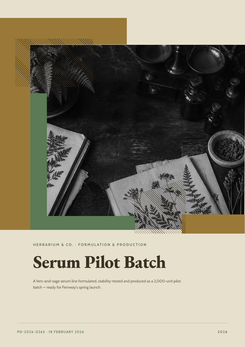 A finished pitch deck rendered in a nature look