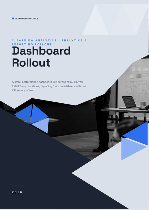 A finished pitch deck rendered in a technical look