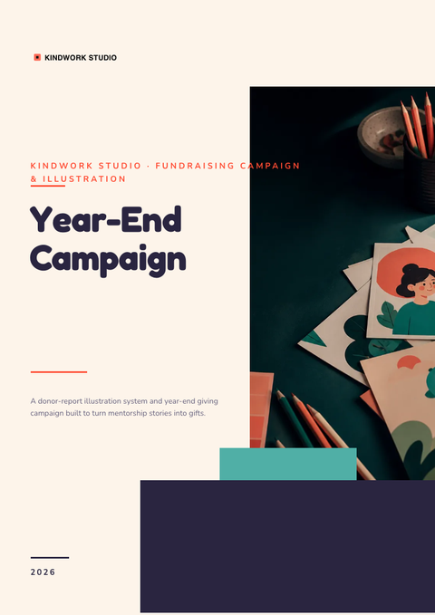 A finished pitch deck rendered in a illustrated look