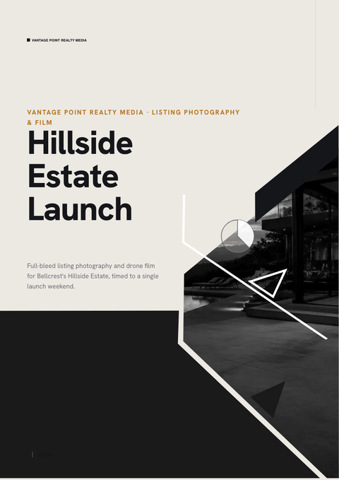 A finished pitch deck rendered in a photo look