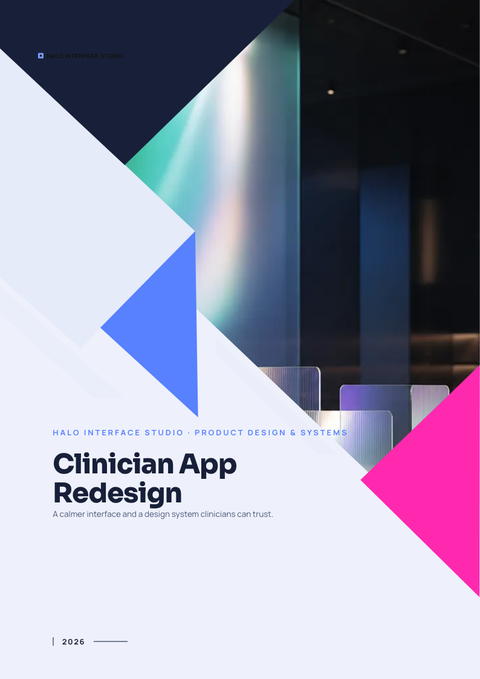 A finished pitch deck rendered in a morphism look