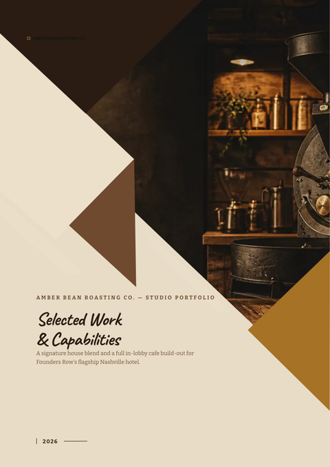 A finished portfolio rendered in a lifestyle look