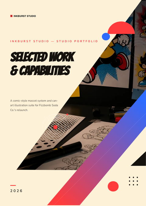 A finished portfolio rendered in a illustrated look