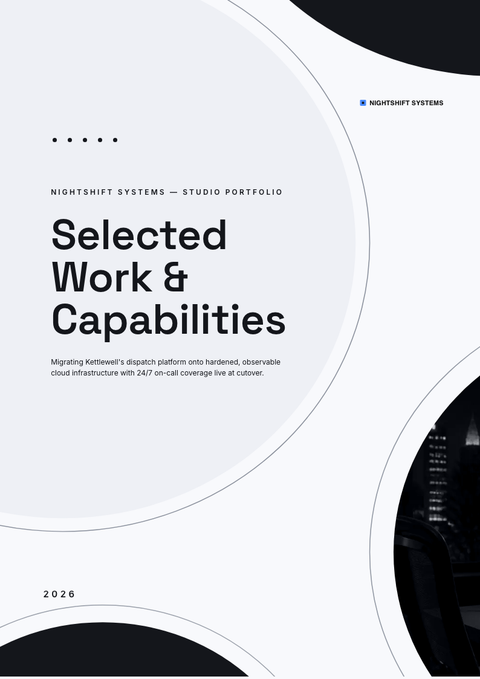 A finished portfolio rendered in a dark look