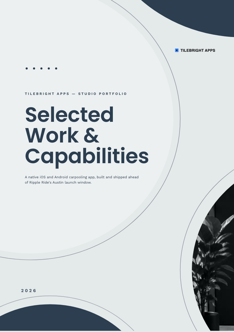 A finished portfolio rendered in a flat & minimal look