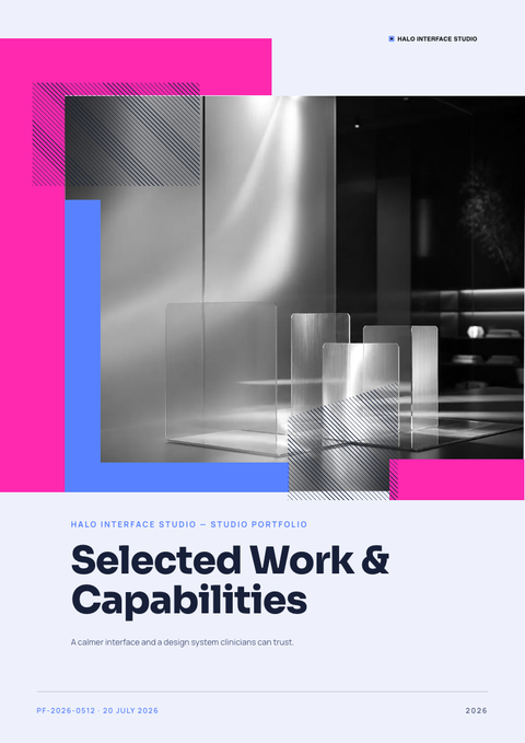 A finished portfolio rendered in a morphism look