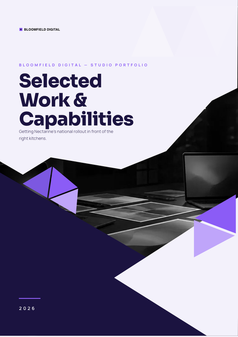 A finished portfolio rendered in a gradient look
