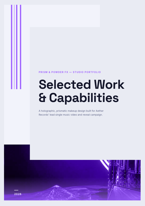 A finished portfolio rendered in a futuristic look
