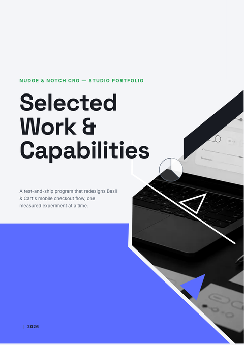 A finished portfolio rendered in a motion look