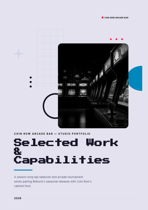 A finished portfolio rendered in a game & pop look
