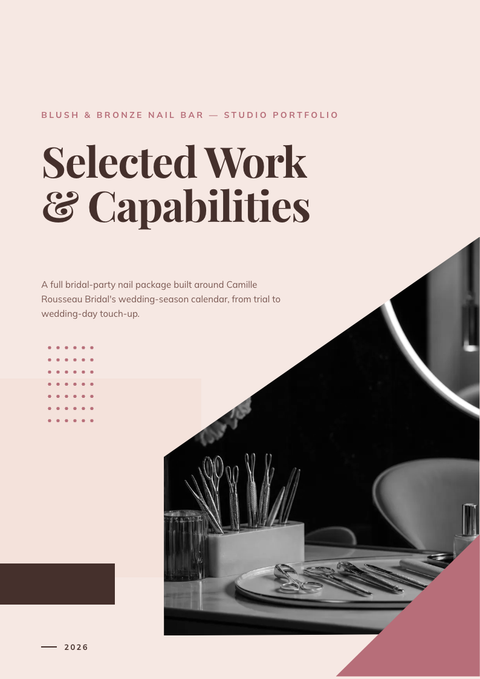 A finished portfolio rendered in a luxury look