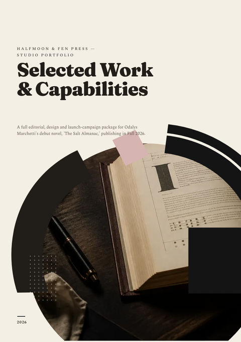 A finished portfolio rendered in a typographic look