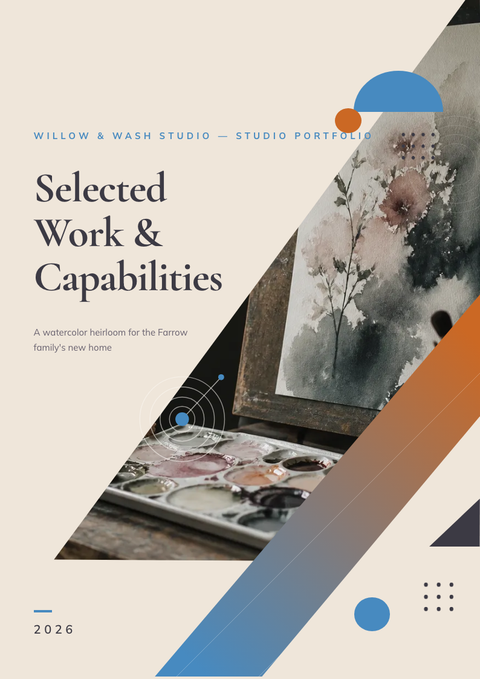 A finished portfolio rendered in a illustrated look