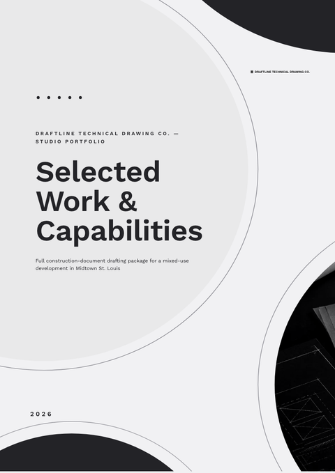 A finished portfolio rendered in a technical look