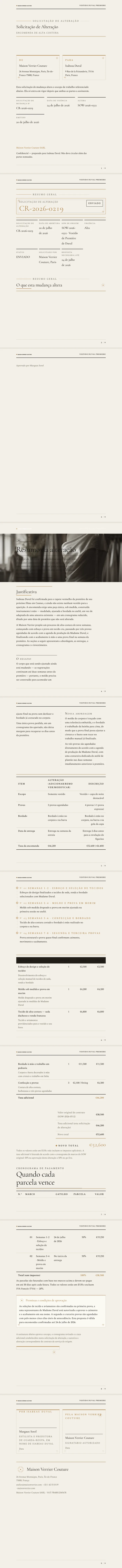 Luxo / Alta Moda — exemplo completo criado pelo Waxe