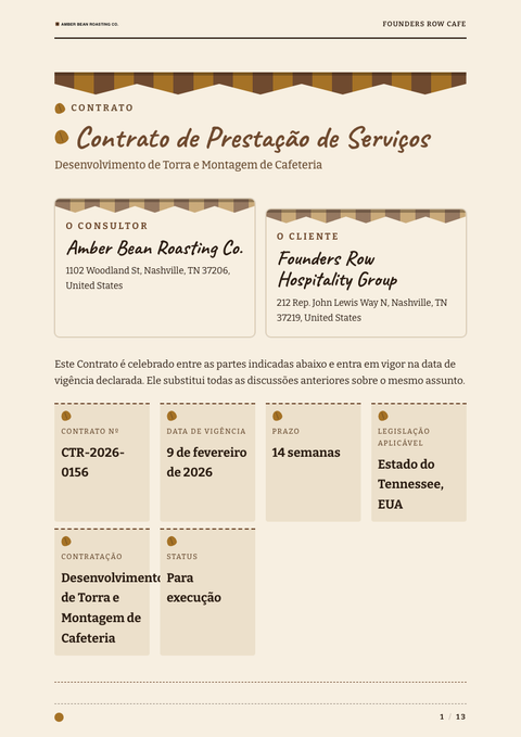 A finished contract rendered in a estilo de vida look