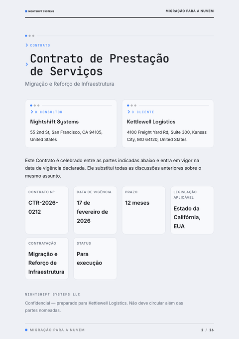 A finished contract rendered in a escuro look