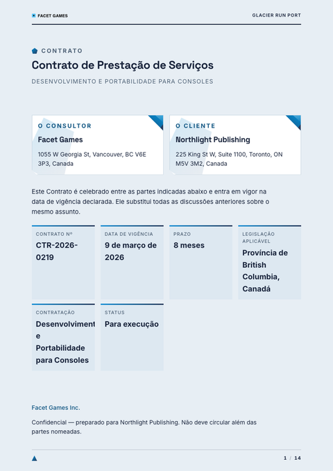 A finished contract rendered in a 3d look