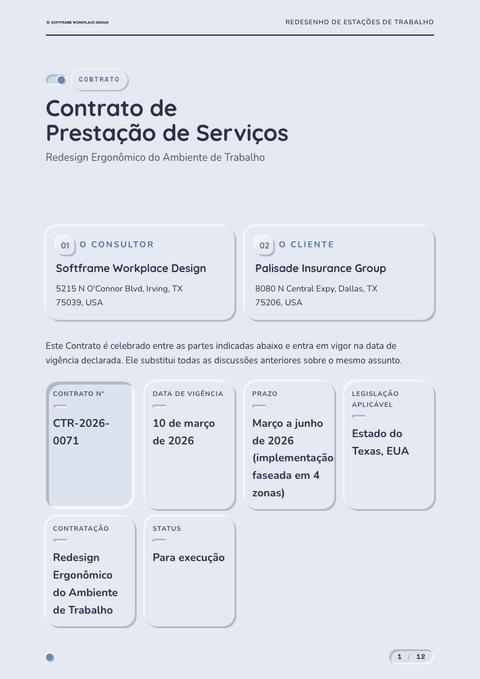 A finished contract rendered in a morfismo look