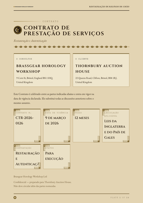 A finished contract rendered in a escuro look