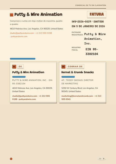 A finished invoice rendered in a 3d look