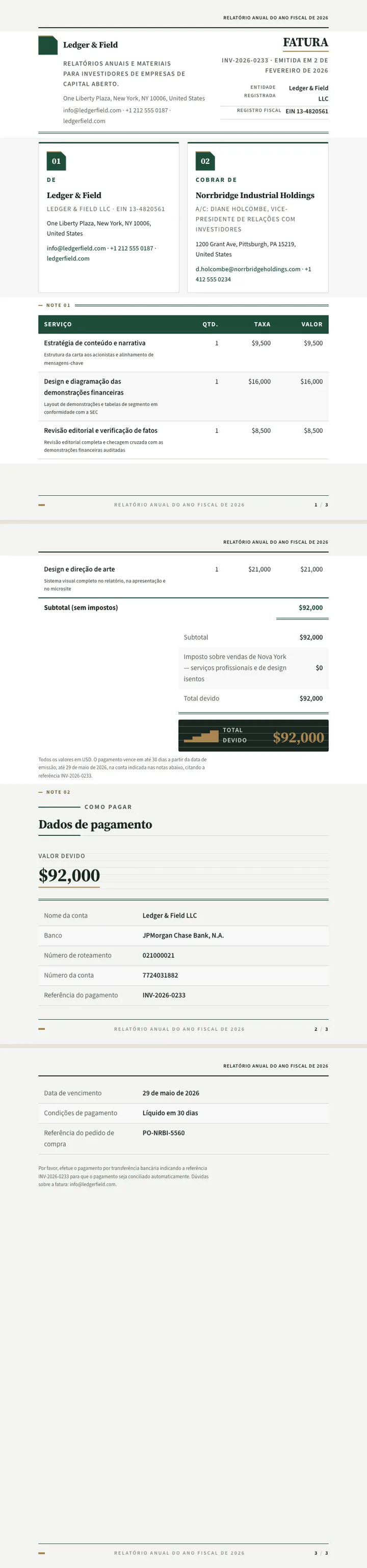 Relatório Anual — exemplo completo criado pelo Waxe