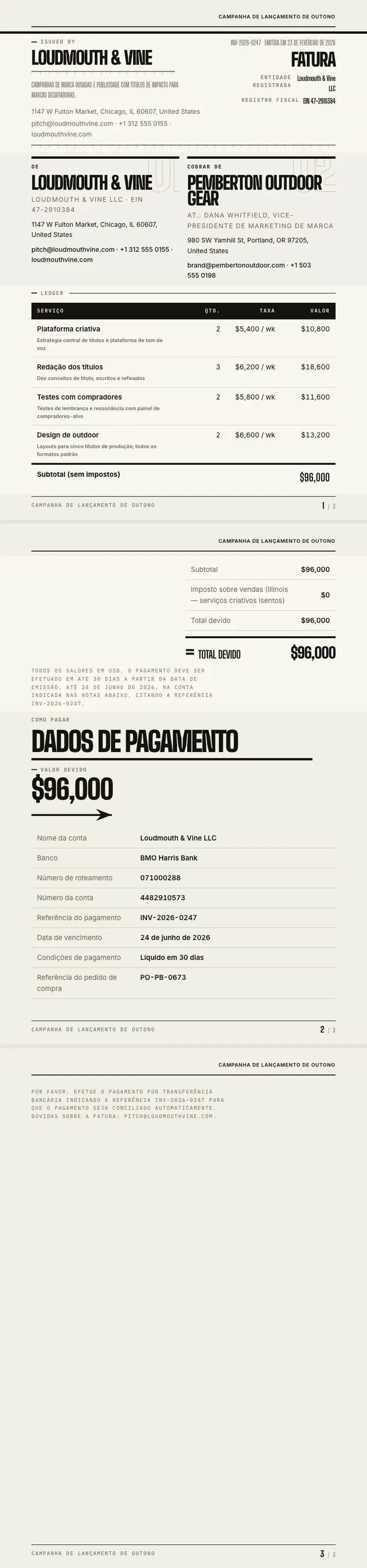 Tipografia Grande — exemplo completo criado pelo Waxe