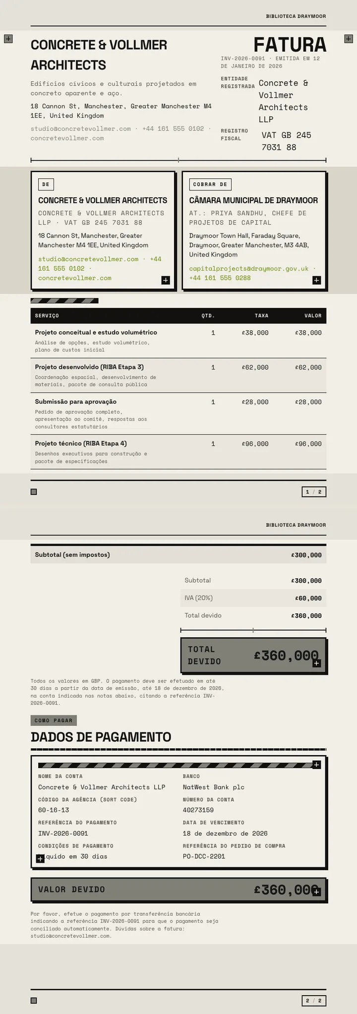 Brutalismo — exemplo completo criado pelo Waxe