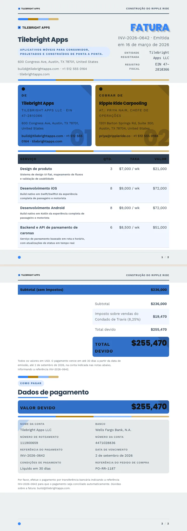 Flat Design — exemplo completo criado pelo Waxe