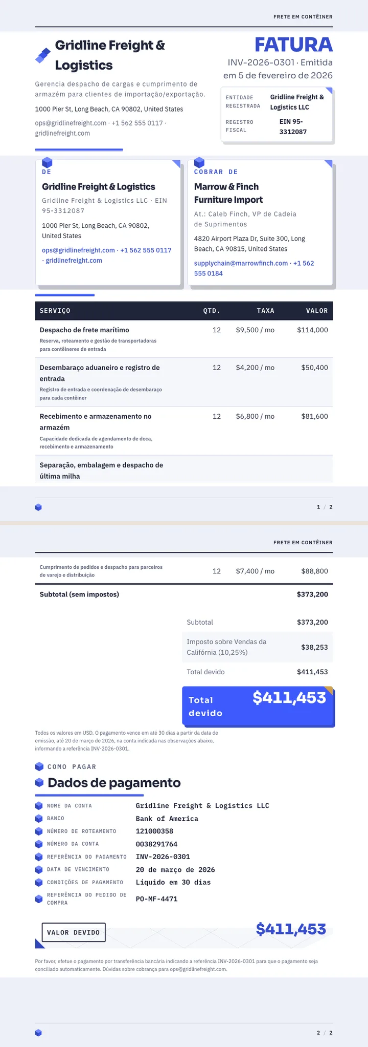 Isométrico — exemplo completo criado pelo Waxe