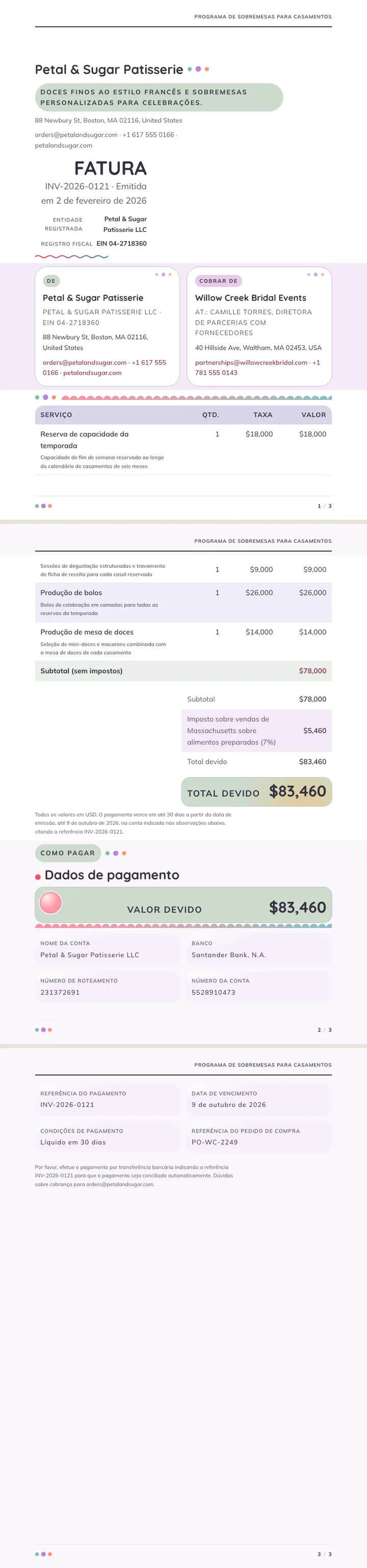 Pastel / Suave — exemplo completo criado pelo Waxe